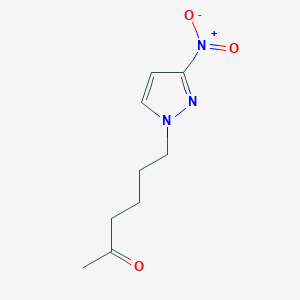 molecular formula C9H13N3O3 B8460438 6-(3-Nitro-pyrazol-1-yl)-hexan-2-one 