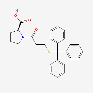 1-{3-[(Triphenylmethyl)sulfanyl]propanoyl}-L-proline