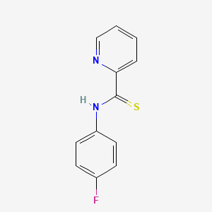 molecular formula C12H9FN2S B8460473 N-(4-fluorophenyl)-2-pyridinecarbothioamide 