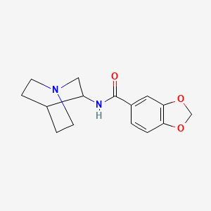 molecular formula C15H18N2O3 B8460481 N-(1-Azabicyclo[2.2.2]oct-3-yl)-1,3-benzodioxole-5-carboxamide 