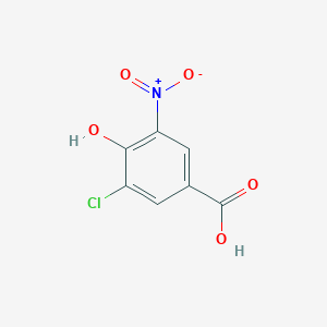 molecular formula C7H4ClNO5 B8460486 3-Chloro-4-hydroxy-5-nitrobenzoic acid 