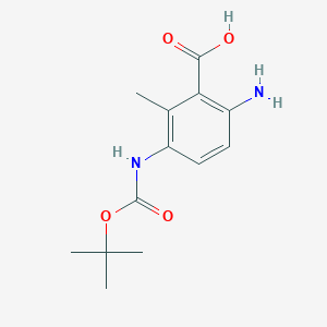Benzoic acid,6-amino-3-[[(1,1-dimethylethoxy)carbonyl]amino]-2-methyl-
