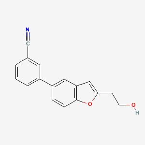 3-[2-(2-Hydroxyethyl)-1-benzofuran-5-yl]benzonitrile