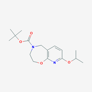 molecular formula C16H24N2O4 B8460625 tert-Butyl 8-isopropoxy-2,3-dihydropyrido[3,2-f][1,4]oxazepine-4(5H)-carboxylate 