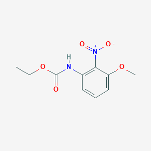 molecular formula C10H12N2O5 B8460635 ethyl N-(3-methoxy-2-nitrophenyl)carbamate 