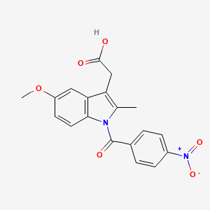 molecular formula C19H16N2O6 B8460654 [5-Methoxy-2-methyl-1-(4-nitrobenzoyl)-1H-indol-3-yl]acetic acid CAS No. 64160-54-9