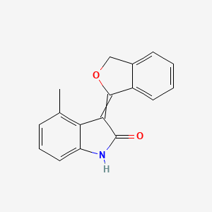 molecular formula C17H13NO2 B8460673 3-(2-Benzofuran-1(3H)-ylidene)-4-methyl-1,3-dihydro-2H-indol-2-one CAS No. 503447-50-5