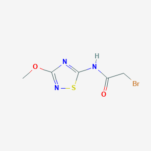 molecular formula C5H6BrN3O2S B8460678 3-Methoxy-5-bromoacetamido-[1,2,4]thiadiazole 