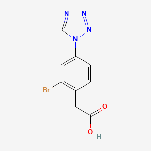 molecular formula C9H7BrN4O2 B8460708 [2-bromo-4-(1H-tetrazol-1-yl)phenyl]acetic acid 