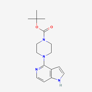 molecular formula C16H22N4O2 B8460739 1-Piperazinecarboxylic acid,4-(1h-pyrrolo[3,2-c]pyridin-4-yl)-,1,1-dimethylethyl ester 