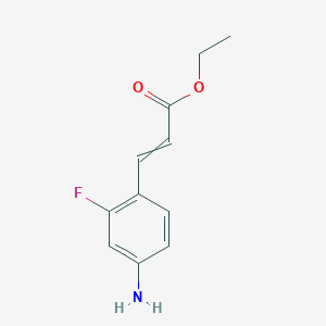 molecular formula C11H12FNO2 B8460743 Ethyl 3-(4-amino-2-fluorophenyl)prop-2-enoate CAS No. 865137-76-4