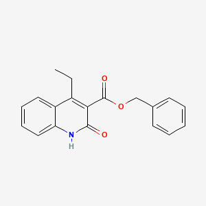 molecular formula C19H17NO3 B8460751 Benzyl 4-ethyl-2-hydroxyquinoline-3-carboxylate 
