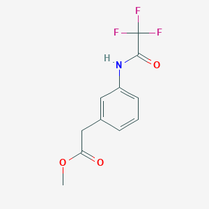 molecular formula C11H10F3NO3 B8460775 Methyl 2-(3-(2,2,2-trifluoroacetamido)phenyl)acetate 