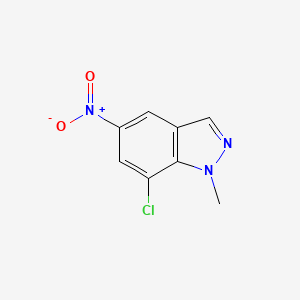 molecular formula C8H6ClN3O2 B8460863 7-Chloro-1-methyl-5-nitro-1H-indazole 
