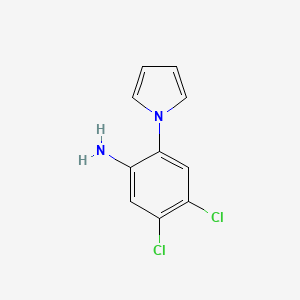 molecular formula C10H8Cl2N2 B8460884 1-(2-Amino-4,5-dichlorophenyl)pyrrole 