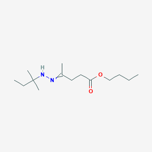 Butyl 4-[2-(2-methylbutan-2-yl)hydrazinylidene]pentanoate