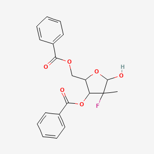 molecular formula C20H19FO6 B8460929 [(2R,3R,4R)-3-benzoyloxy-4-fluoro-5-hydroxy-4-methyloxolan-2-yl]methyl benzoate 