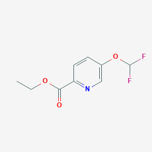 molecular formula C9H9F2NO3 B8460947 Ethyl 5-(difluoromethoxy)picolinate 