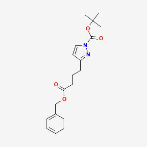 molecular formula C19H24N2O4 B8460969 Tert-butyl 3-[4-(benzyloxy)-4-oxobutyl]-1H-pyrazole-1-carboxylate 