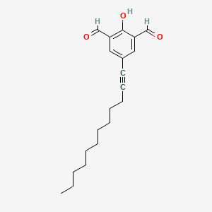 molecular formula C20H26O3 B8460973 5-(Dodec-1-YN-1-YL)-2-hydroxybenzene-1,3-dicarbaldehyde CAS No. 581100-10-9