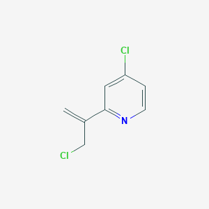 molecular formula C8H7Cl2N B8461012 4-Chloro-2-(1-chloromethylvinyl)pyridine 