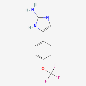 molecular formula C10H8F3N3O B8461042 4-(4-Trifluoromethoxy-phenyl)-1H-imidazol-2-ylamine 