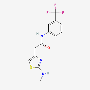 molecular formula C13H12F3N3OS B8461075 2-Methylamino-4-(3-trifluoromethylphenylcarbamoylmethyl)thiazole 