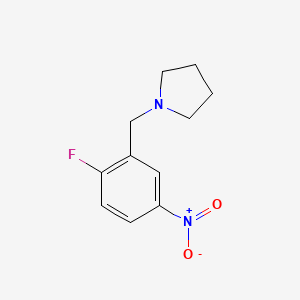 molecular formula C11H13FN2O2 B8461098 1-(2-Fluoro-5-nitrobenzyl)pyrrolidine 