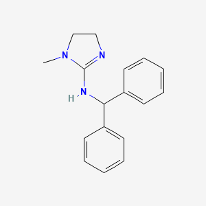 molecular formula C17H19N3 B8461121 N-(Diphenylmethyl)-1-methyl-4,5-dihydro-1H-imidazol-2-amine CAS No. 66342-69-6