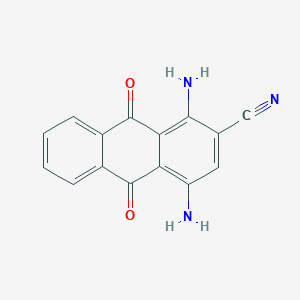 molecular formula C15H9N3O2 B8461159 1,4-Diamino-9,10-dioxo-9,10-dihydroanthracene-2-carbonitrile CAS No. 4085-34-1
