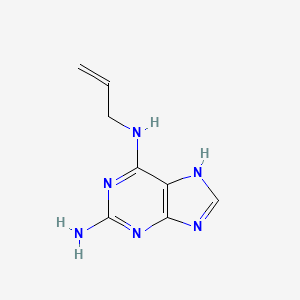 molecular formula C8H10N6 B8461168 6-(Allylamino)-2-amino-9H-purine 