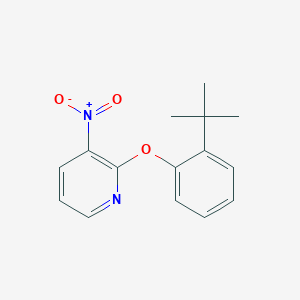 molecular formula C15H16N2O3 B8461179 2-(2-Tert-butylphenoxy)-3-nitropyridine CAS No. 861673-67-8