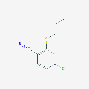 molecular formula C10H10ClNS B8461203 4-Chloro-2-n-propylthiobenzonitrile 