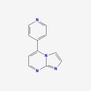 molecular formula C11H8N4 B8461231 5-(4-Pyridyl)imidazo[1,2-a]pyrimidine 