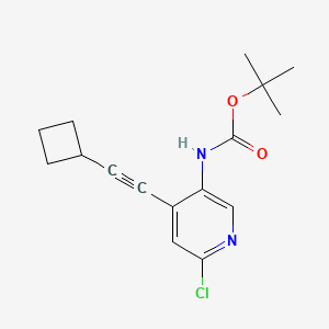 molecular formula C16H19ClN2O2 B8461242 Tert-butyl 6-chloro-4-(cyclobutylethynyl)pyridin-3-ylcarbamate 