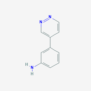 molecular formula C10H9N3 B8461261 3-(Pyridazin-4-yl)phenylamine 
