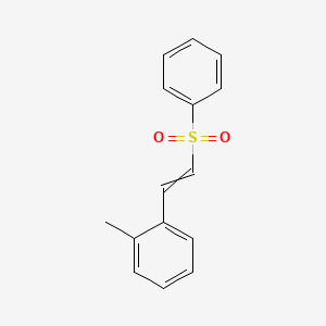molecular formula C15H14O2S B8461286 1-[2-(Benzenesulfonyl)ethenyl]-2-methylbenzene CAS No. 56361-21-8