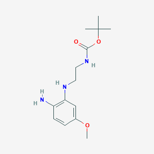 molecular formula C14H23N3O3 B8461366 Carbamic acid, N-[2-[(2-amino-5-methoxyphenyl)amino]ethyl]-, 1,1-dimethylethyl ester CAS No. 947258-09-5