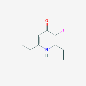 molecular formula C9H12INO B8461375 2,6-diethyl-3-iodo-4(1H)-pyridone 