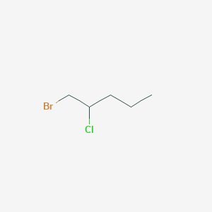 molecular formula C5H10BrCl B8461394 1-Bromo-2-chloropentane 