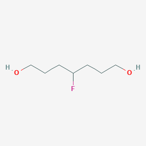 molecular formula C7H15FO2 B8461424 4-Fluoro-heptane-1,7-diol 