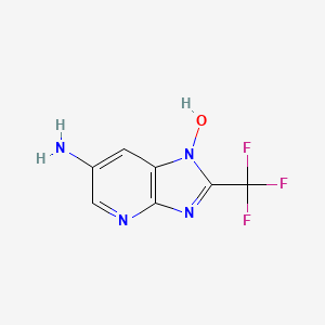 molecular formula C7H5F3N4O B8461440 6-Amino-2-(trifluoromethyl)-1H-imidazo[4,5-b]pyridin-1-ol CAS No. 57390-41-7