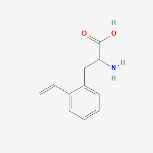 molecular formula C11H13NO2 B8461457 2-Amino-3-(2-vinylphenyl)propanoic acid 