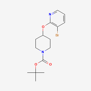 molecular formula C15H21BrN2O3 B8461464 4-(3-Bromo-pyridin-2-yloxy)-piperidine-1-carboxylic acid tert-butyl ester 