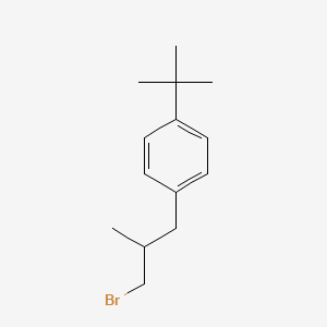 molecular formula C14H21Br B8461466 3-(p-Tert.butyl-phenyl)-2-methyl-propyl bromide 