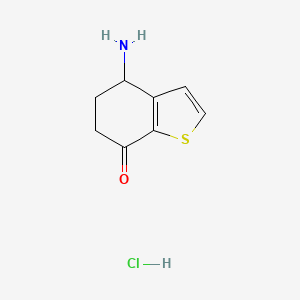 molecular formula C8H10ClNOS B8461520 4,5,6,7-Tetrahydro-7-oxobenzo[b]thiophen-4-amine hydrochloride CAS No. 58095-38-8