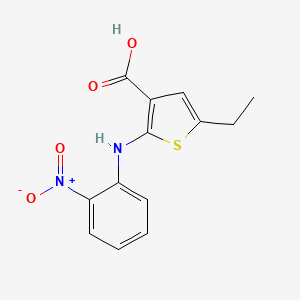 5-Ethyl-2-(2-nitroanilino)thiophene-3-carboxylic acid