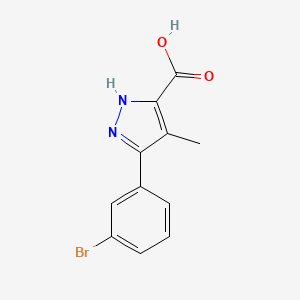 molecular formula C11H9BrN2O2 B8461560 5-(3-bromo-phenyl)-4-methyl-1H-pyrazole-3-carboxylic acid 