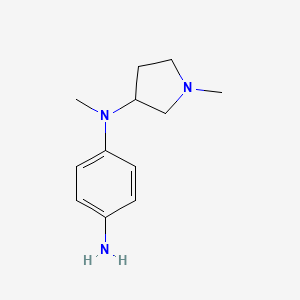 molecular formula C12H19N3 B8461582 N-methyl-N-(1-methyl-pyrrolidin-3-yl)-benzene-1,4-diamine 