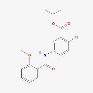 molecular formula C18H18ClNO4 B8461600 Isopropyl 2-chloro-5-[(2-methoxybenzoyl)amino]benzoate 